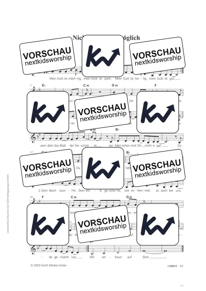 Cover Nichts ist dir unmöglich