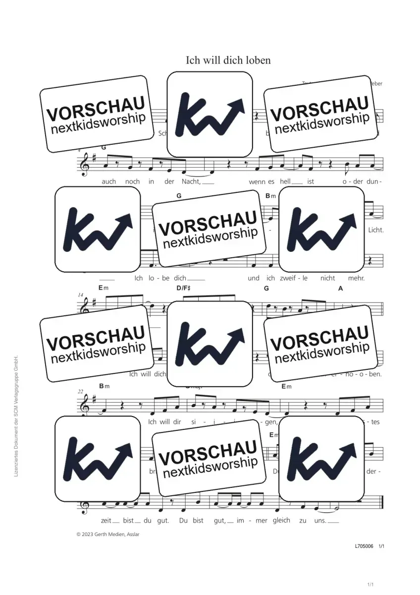 Cover Ich will dich loben
